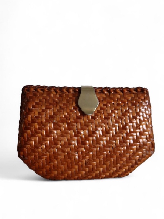 Italian Rodo Handbags - Vintage Rodo Italy Woven Wicker Clutch